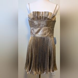 Acler Shimmering Gold Ombre Holcott Mini Dress